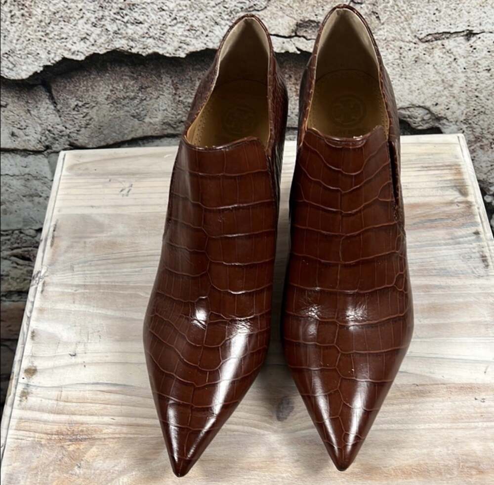 Brown Crocodile Pattern Women's ShoesTory Burch size 10 S62